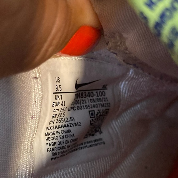 Nike Airforce 1 neon color block sneakers - Picture 10 of 10